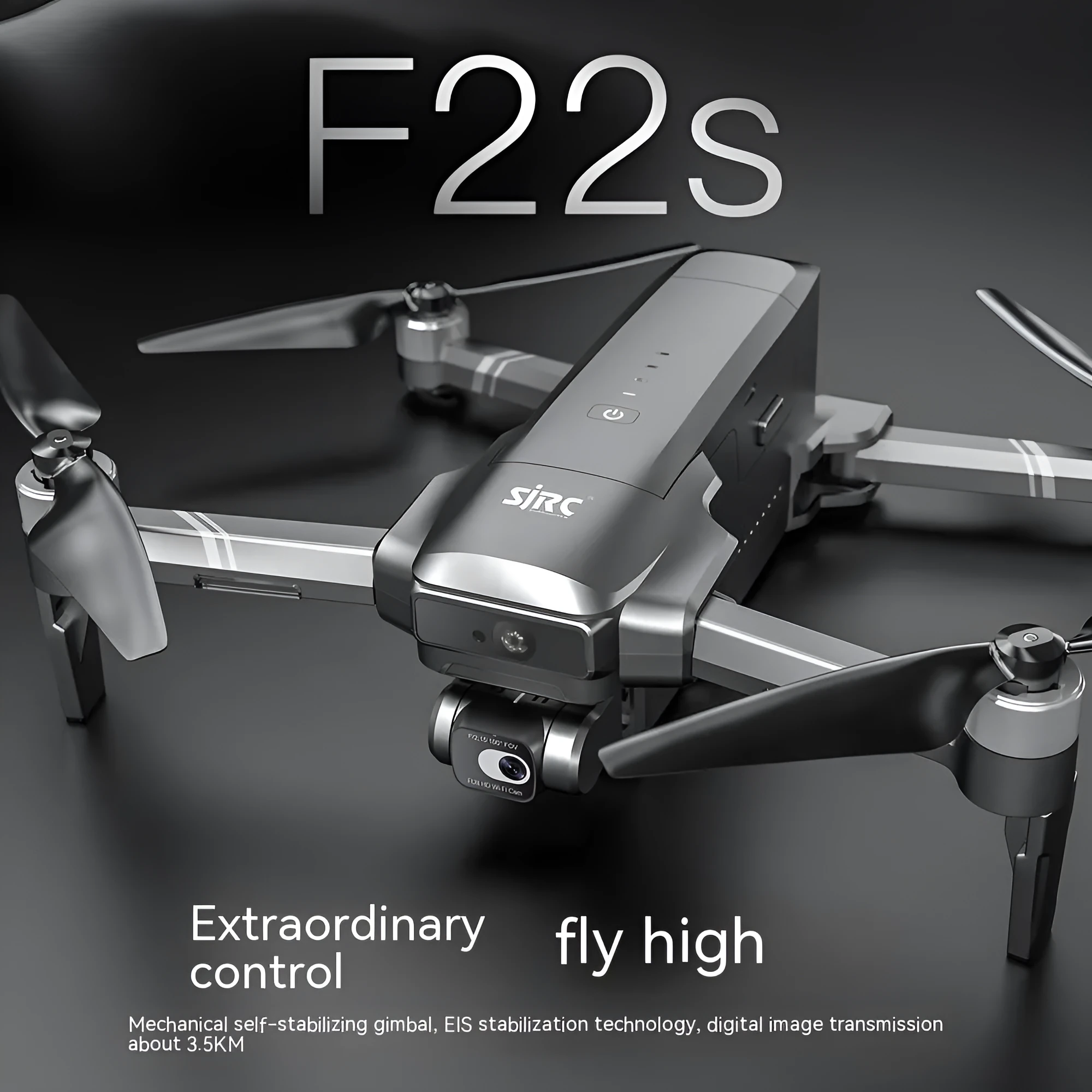 F22S obstacle avoidance drone unfolded with HD camera and GPS positioning