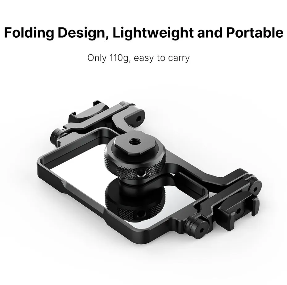 Ulanzi PT-14 universal flip mirror black aluminium alloy 12.2cm by 76cm for camera phone sports camera