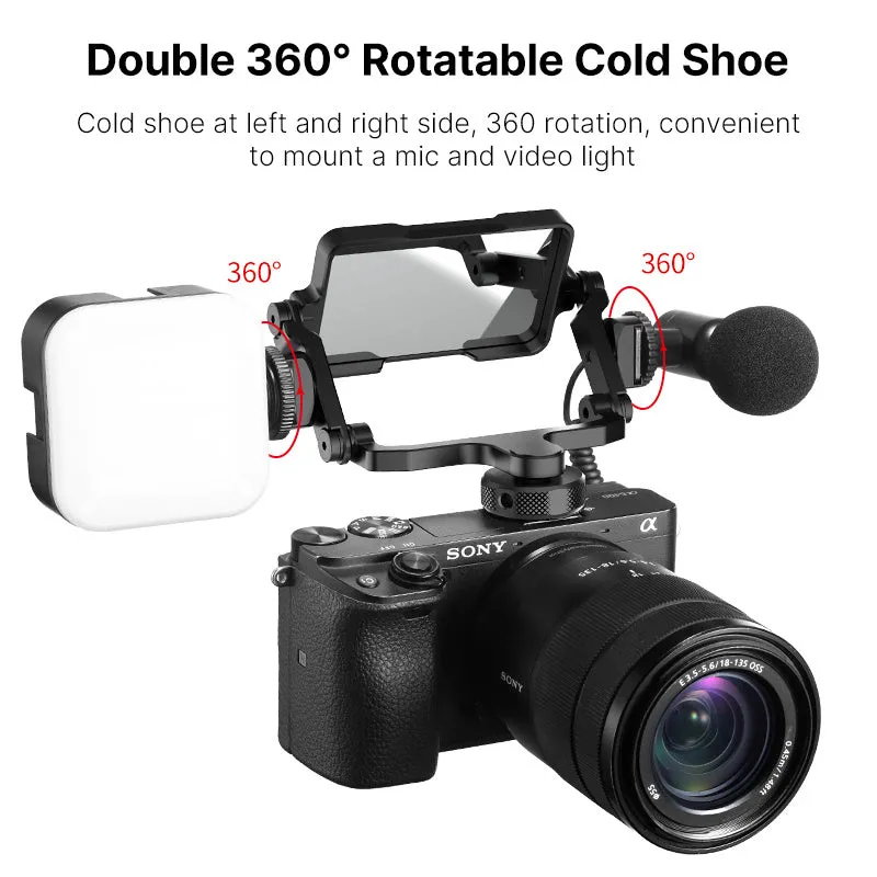 Ulanzi PT-14 universal flip mirror black aluminium alloy 12.2cm by 76cm for camera phone sports camera