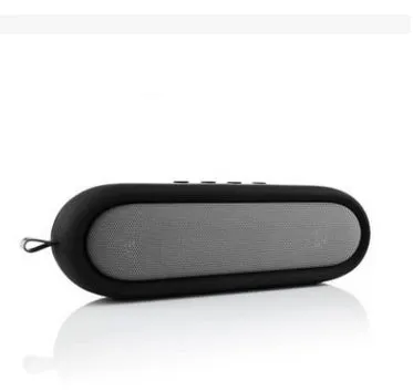 Portable wireless Bluetooth speaker dual 5W stereo IP65 waterproof black blue 21x6x5.5cm with protective case