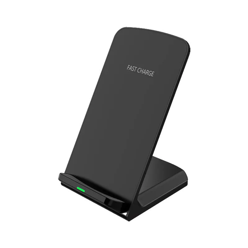 Wireless mobile phone charger with indicator light, 9V input output, Micro USB, in black