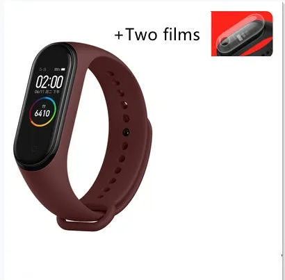 Xiaomi Mi Band 3 fitness tracker with 0.78 inch OLED display and black silicone strap set on a white background