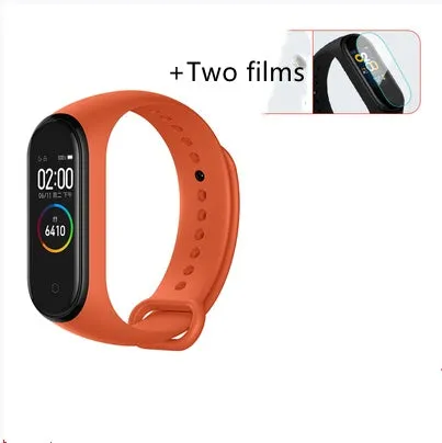 Xiaomi Mi Band 3 fitness tracker with 0.78 inch OLED display and black silicone strap set on a white background