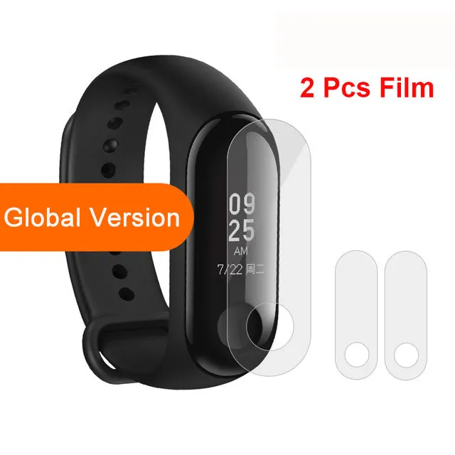 Xiaomi Mi Band 3 fitness tracker with 0.78 inch OLED display and black silicone strap set on a white background