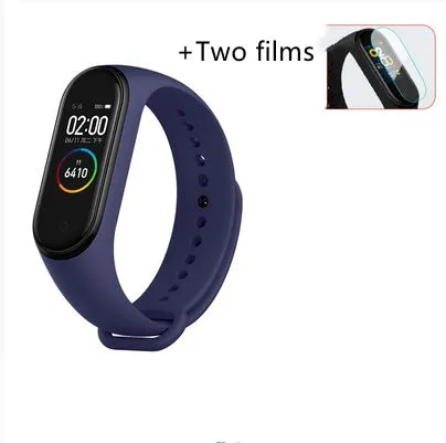 Xiaomi Mi Band 3 fitness tracker with 0.78 inch OLED display and black silicone strap set on a white background