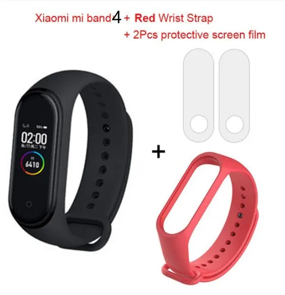 Xiaomi Mi Band 3 fitness tracker with 0.78 inch OLED display and black silicone strap set on a white background