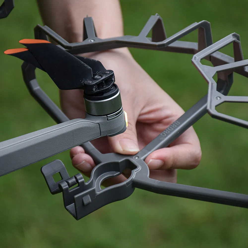 Grey ABS propeller protection ring for DJI Air 2 and Air 2S drones showing semi-enclosed blade guard design