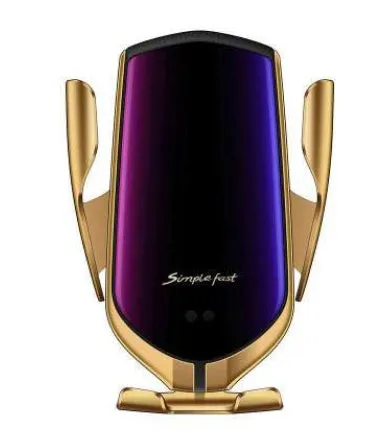 S5 car wireless charging phone bracket with vent clip and silicone pad