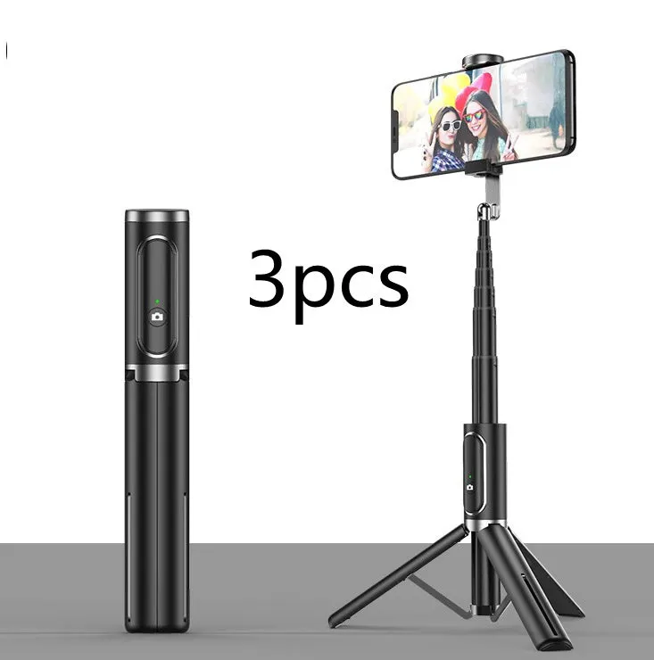Extendable aluminium alloy phone selfie stick, 700mm stretch length, black finish