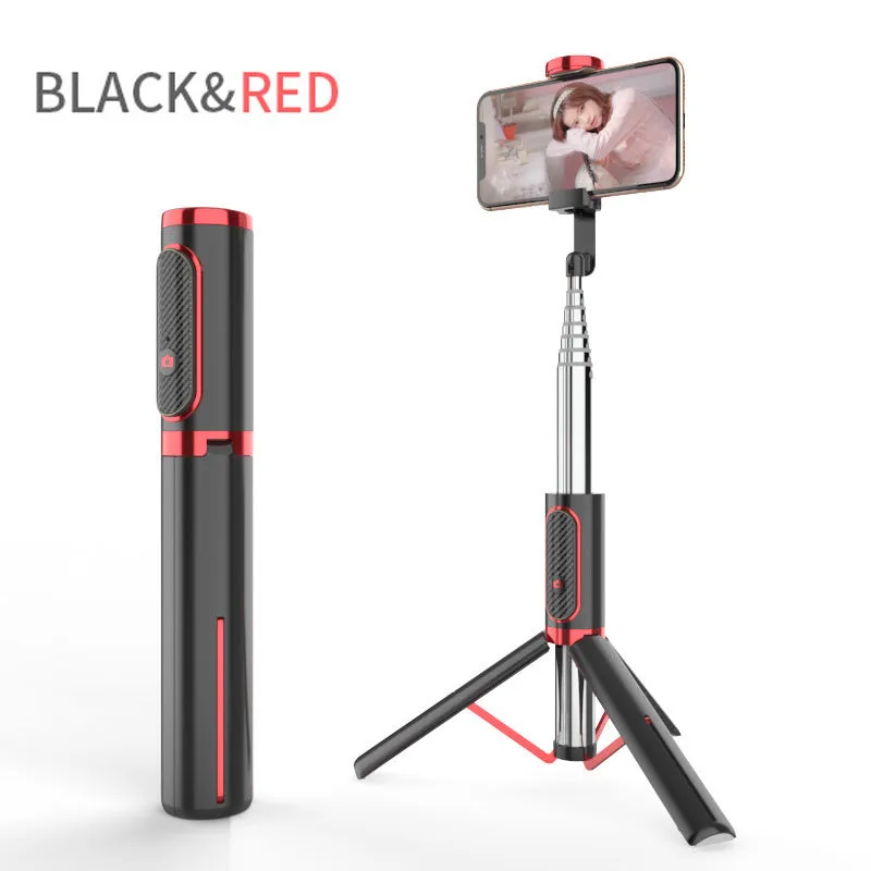 Extendable aluminium alloy phone selfie stick, 700mm stretch length, black finish