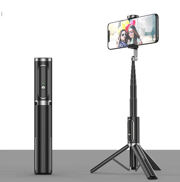 Extendable aluminium alloy phone selfie stick, 700mm stretch length, black finish