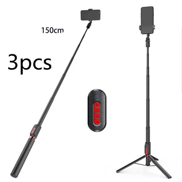 Extendable aluminium alloy phone selfie stick, 700mm stretch length, black finish