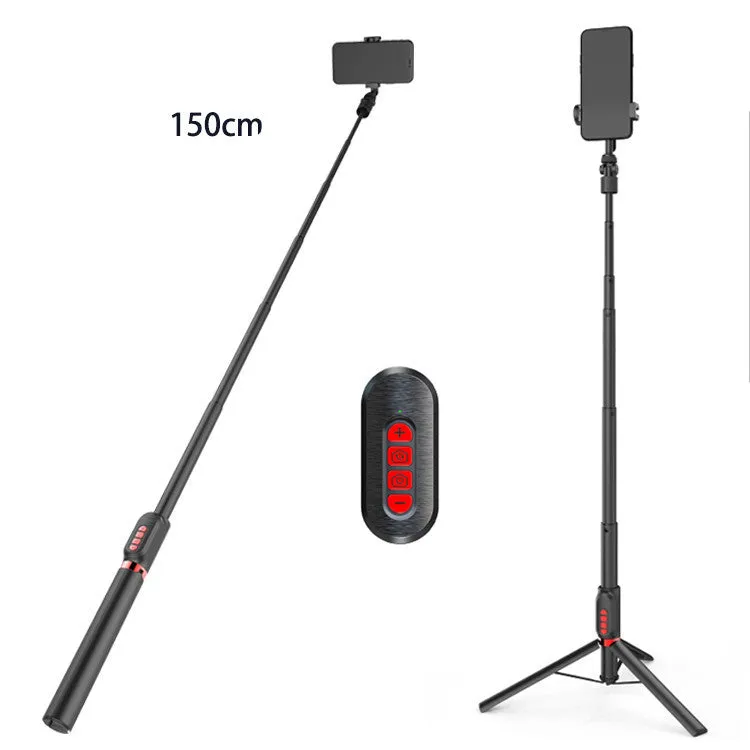 Extendable aluminium alloy phone selfie stick, 700mm stretch length, black finish