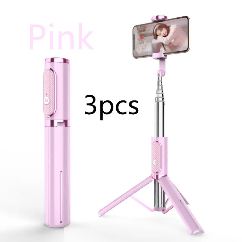 Extendable aluminium alloy phone selfie stick, 700mm stretch length, black finish