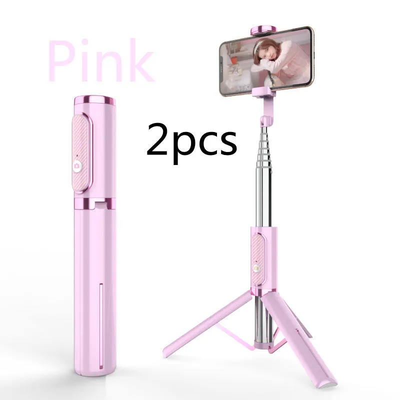 Extendable aluminium alloy phone selfie stick, 700mm stretch length, black finish