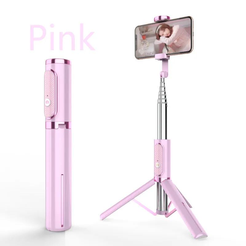 Extendable aluminium alloy phone selfie stick, 700mm stretch length, black finish