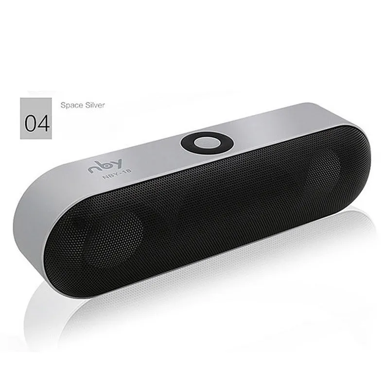 Outdoor portable wireless Bluetooth speaker with ABS plastic shell in blue, black, red, silver grey, 183x60x56mm