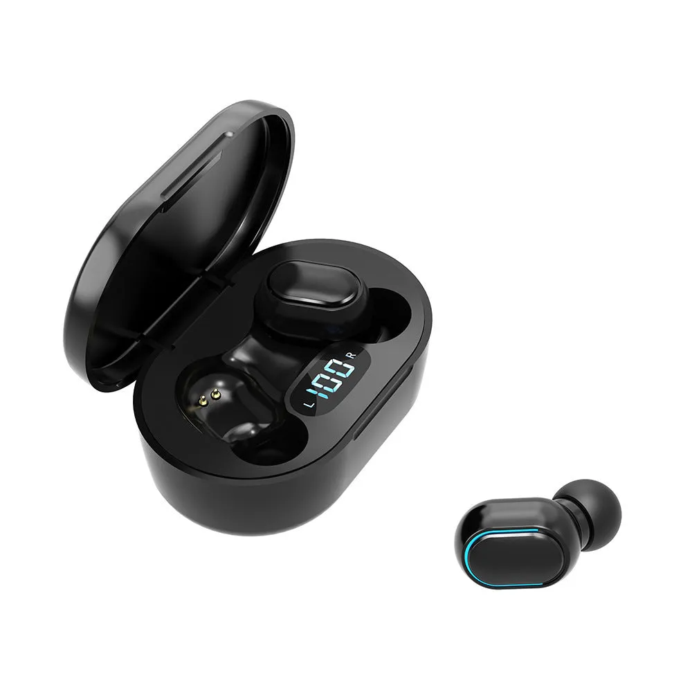 Bluetooth earphone true wireless earbuds with Bluetooth 5.0 ABS Type-C charging black colour