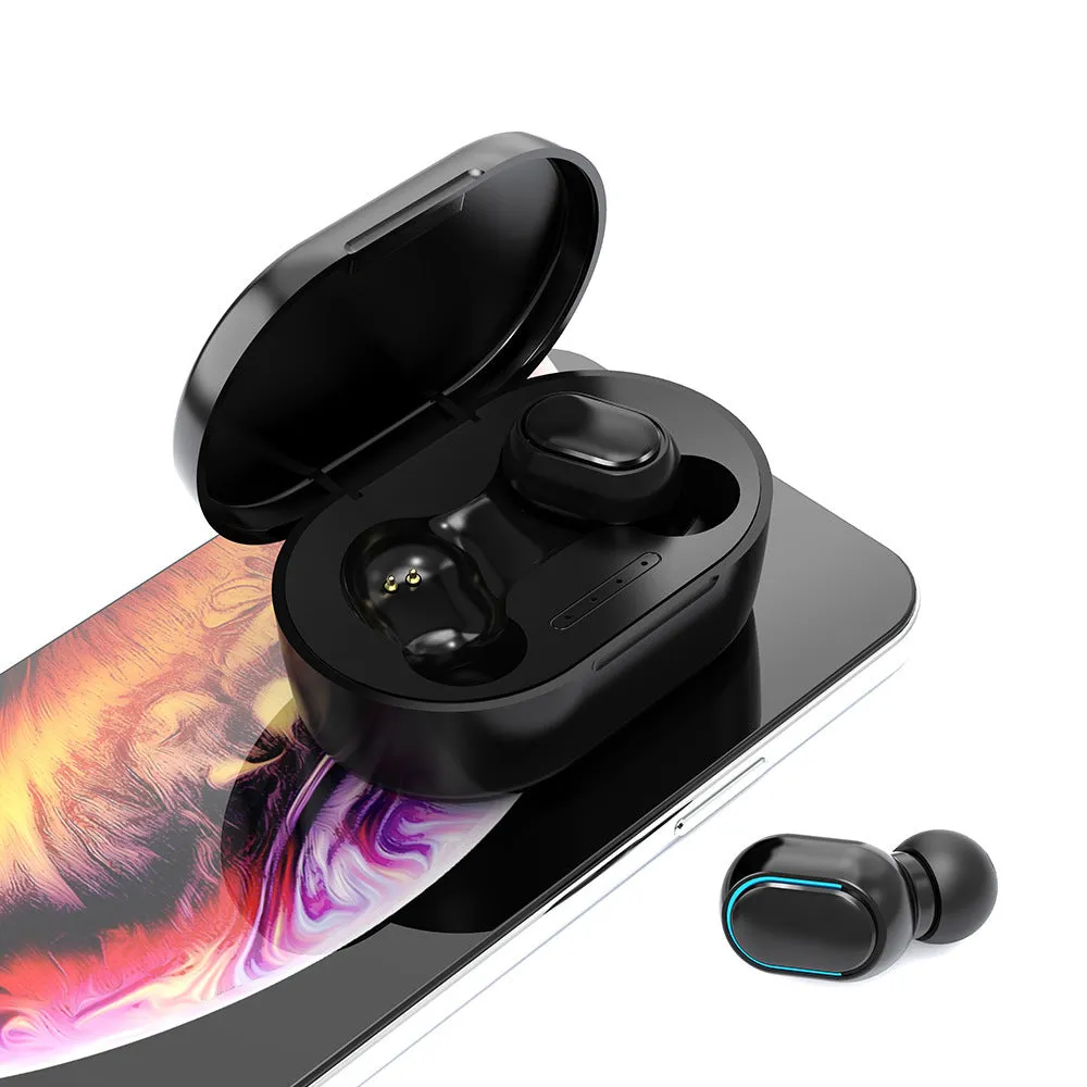 Bluetooth earphone true wireless earbuds with Bluetooth 5.0 ABS Type-C charging black colour
