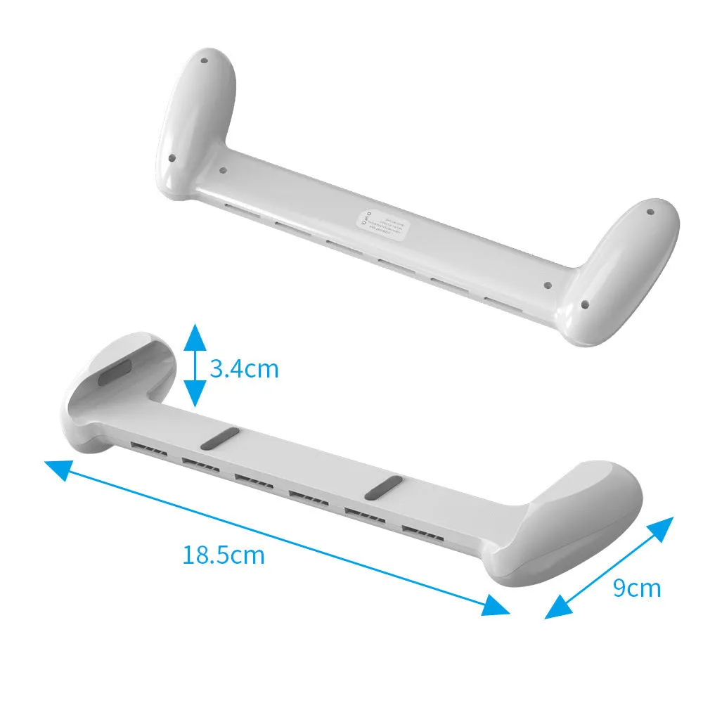 White Switch OLED game grip with card slot and ABS body on desk
