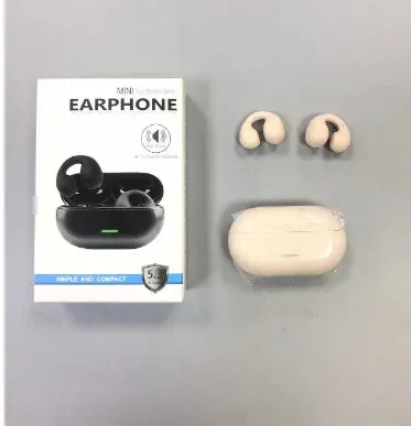 Wireless Ear Clip Bluetooth Headset TWS Not In-Ear Sports Wireless Bone Conduction 5.3 Bluetooth Headset PC ABS Black White Waterproof Breathing Light Call Function Voice Control Support Music