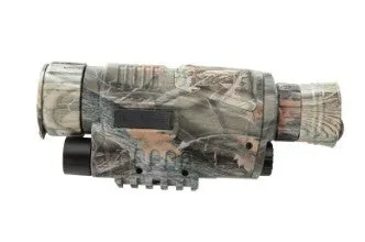 Digital night vision monocular with 5x magnification and 40mm lens in black finish