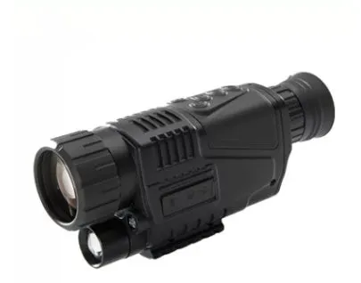 Digital night vision monocular with 5x magnification and 40mm lens in black finish