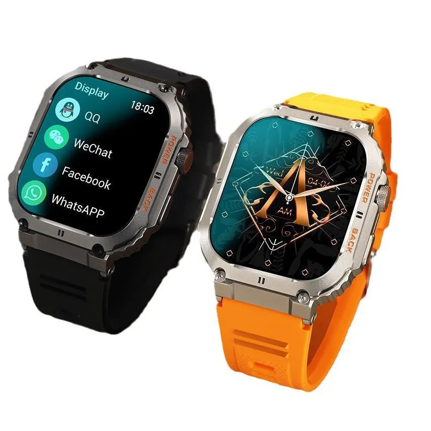 K57PRO Bluetooth Smartwatch in Black showing TFT screen with touch button interface