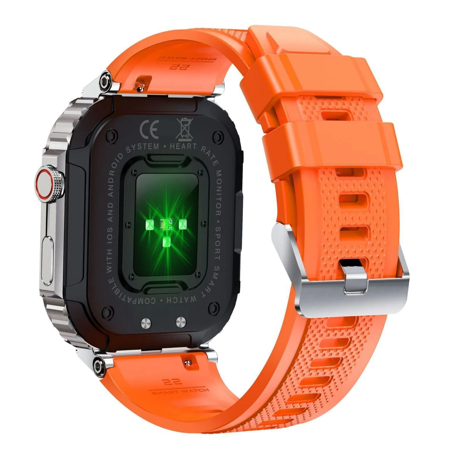 K57PRO Bluetooth Smartwatch in Black showing TFT screen with touch button interface