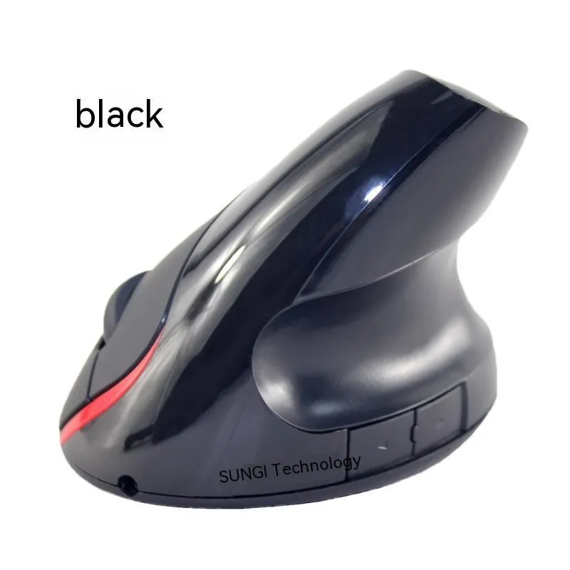 Wireless vertical ergonomic rechargeable mouse in Gray with ergonomic grip design