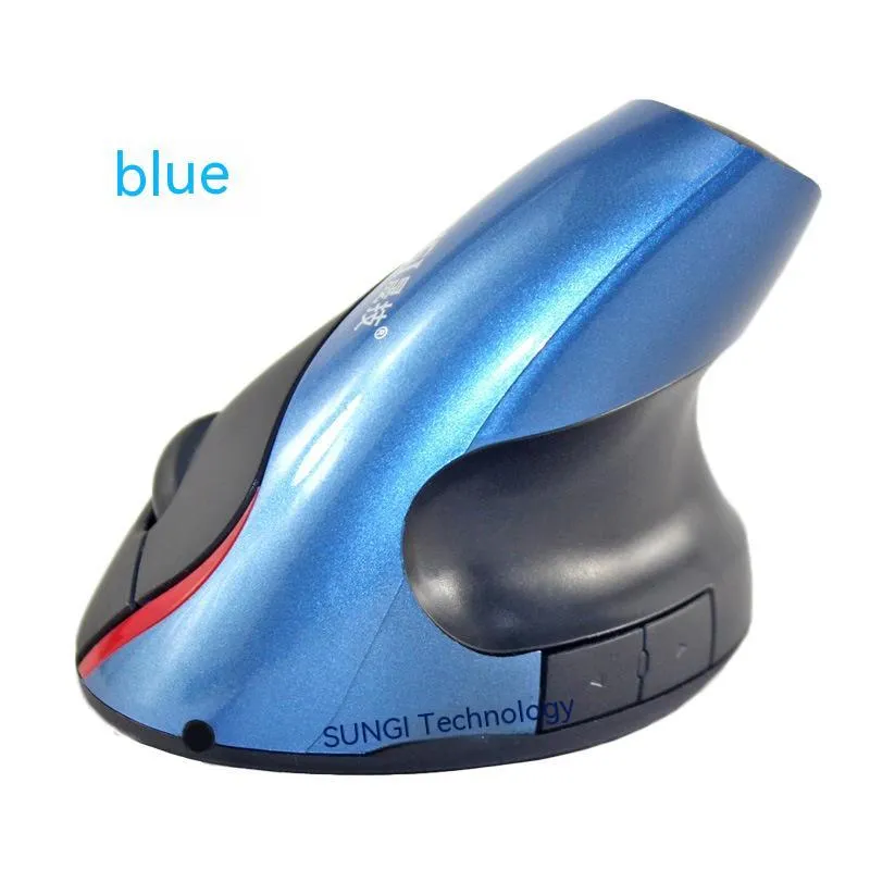 Wireless vertical ergonomic rechargeable mouse in Gray with ergonomic grip design