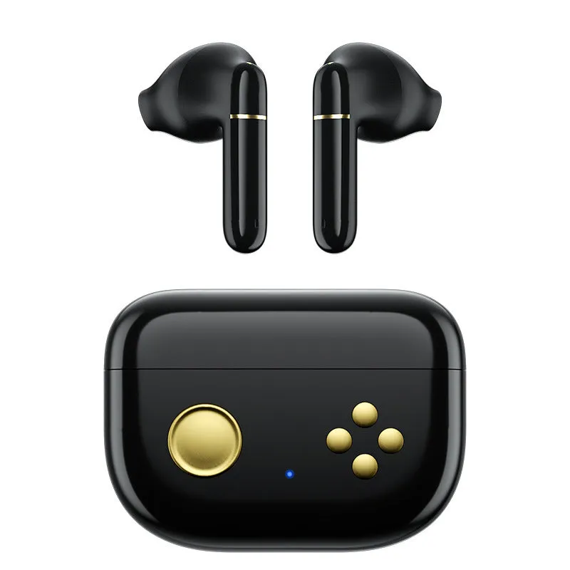 Private mode noise reduction wireless Bluetooth headset with charging case in black, multicolor, red, and white options