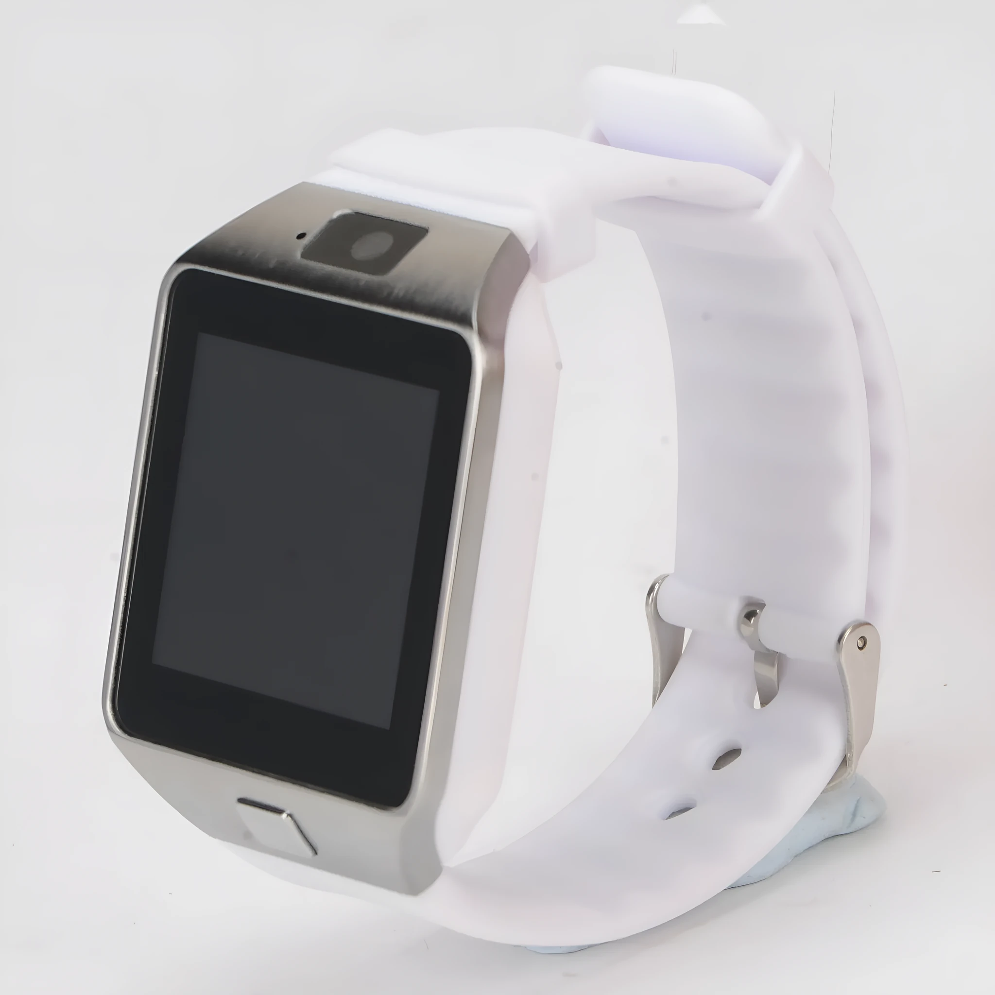 DZ09 smart watch phone with 1.56 inch TFT display and stainless steel finish, GSM four-band calling