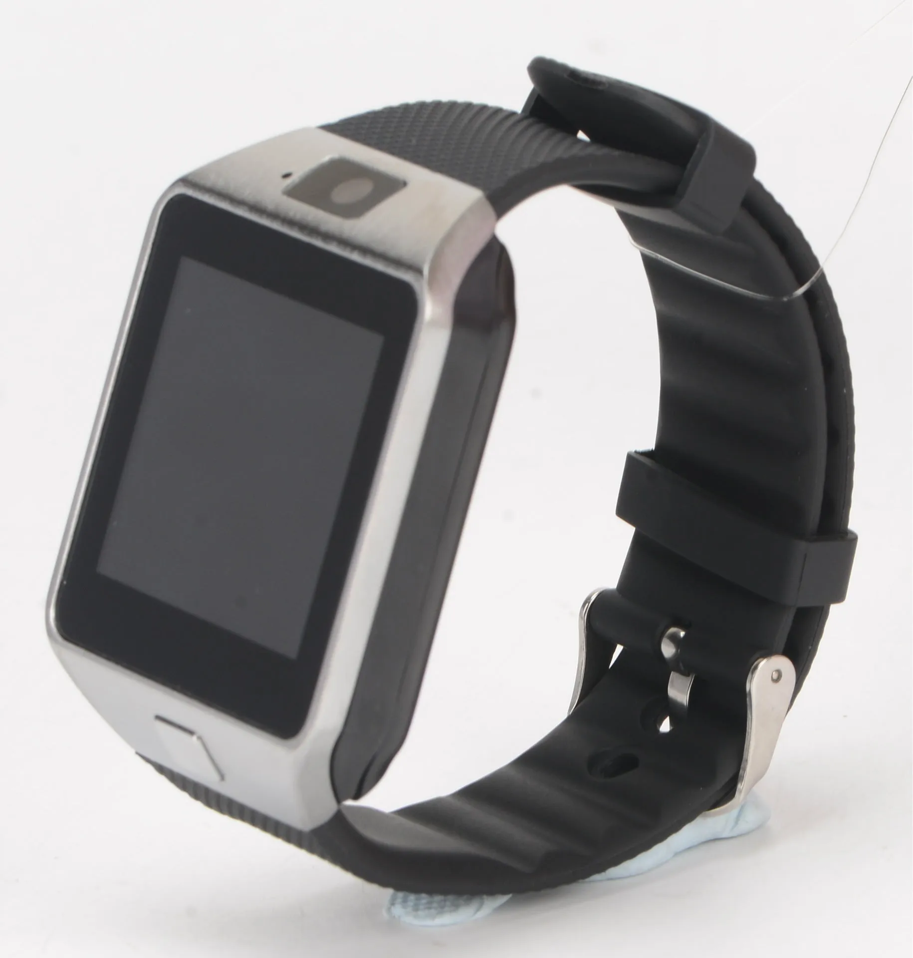 DZ09 smart watch phone with 1.56 inch TFT display and stainless steel finish, GSM four-band calling