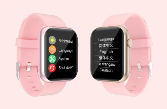 R3L full touch smart watch with 1.3 inch IPS colour screen and silicone wristband on a white background
