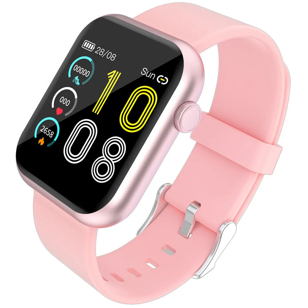 R3L full touch smart watch with 1.3 inch IPS colour screen and silicone wristband on a white background