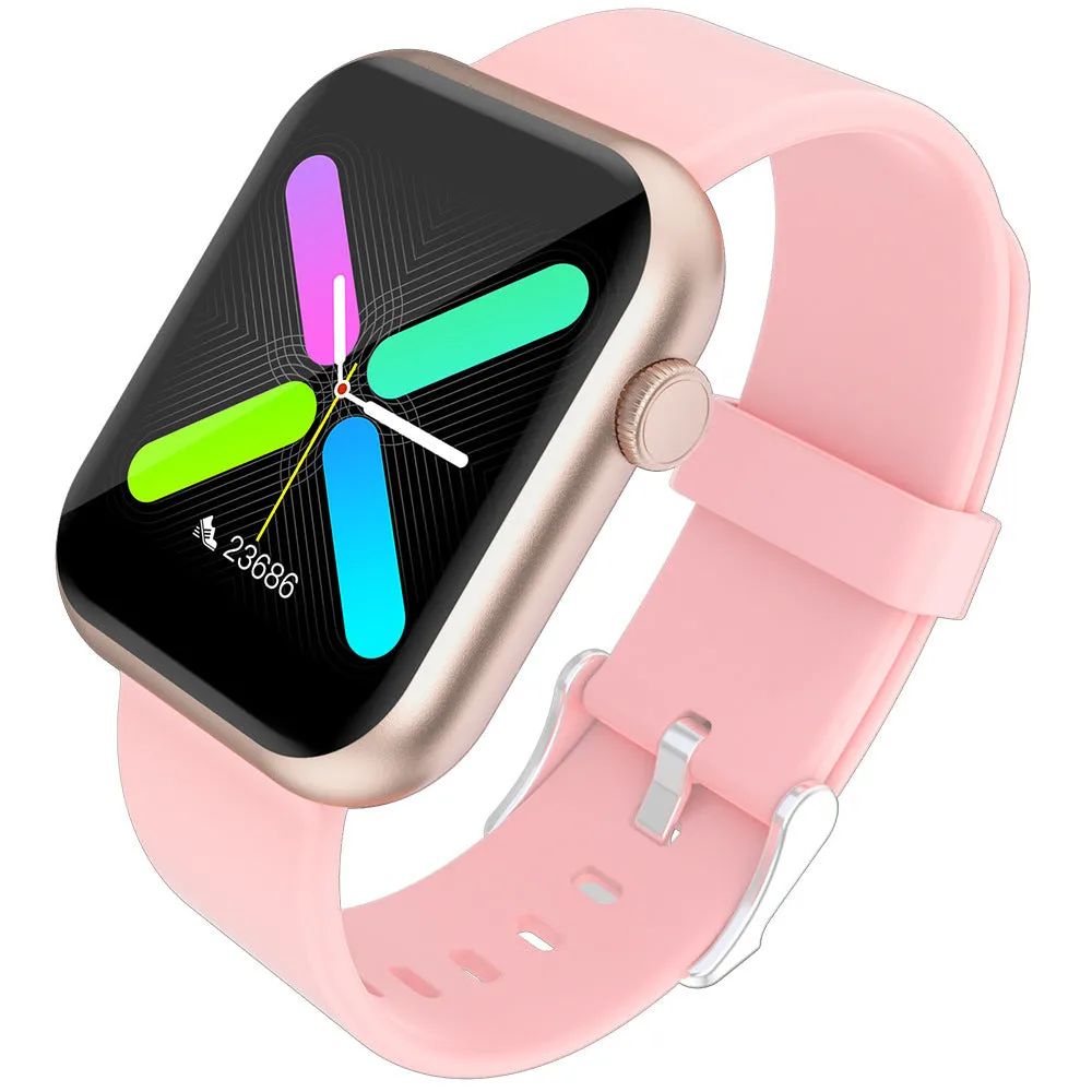 R3L full touch smart watch with 1.3 inch IPS colour screen and silicone wristband on a white background