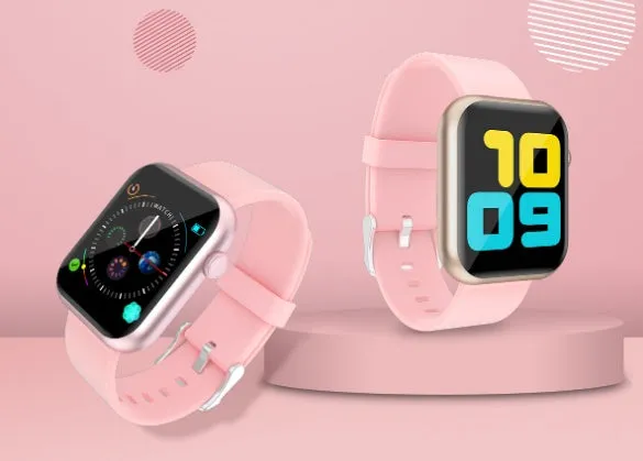 R3L full touch smart watch with 1.3 inch IPS colour screen and silicone wristband on a white background
