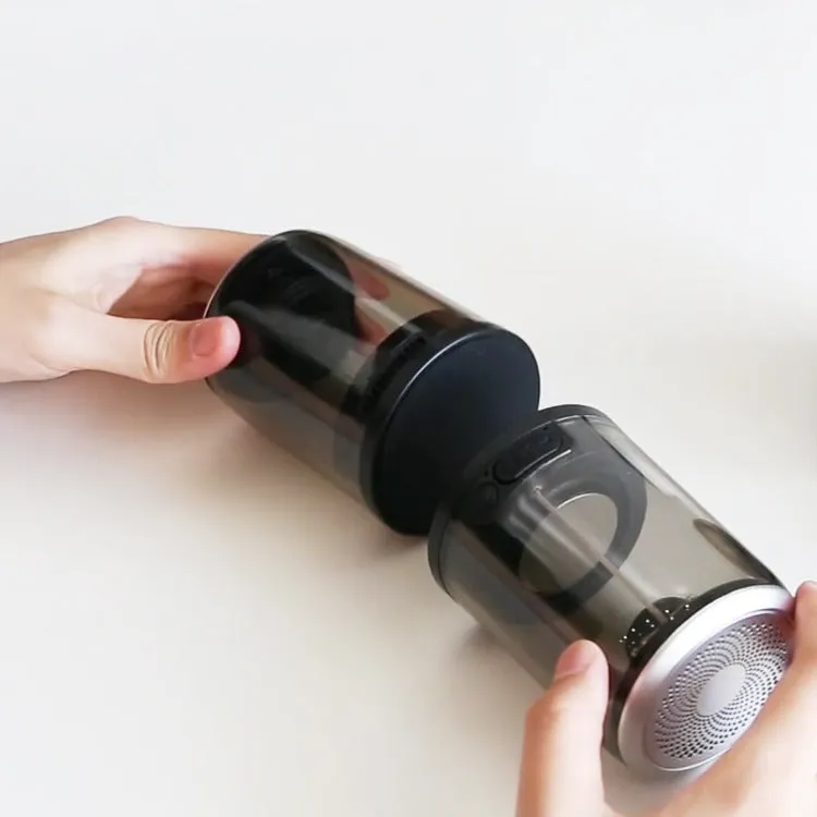 Transparent Bluetooth speaker with dual-radiation bass, magnetic suction cup, 65x80mm, black finish