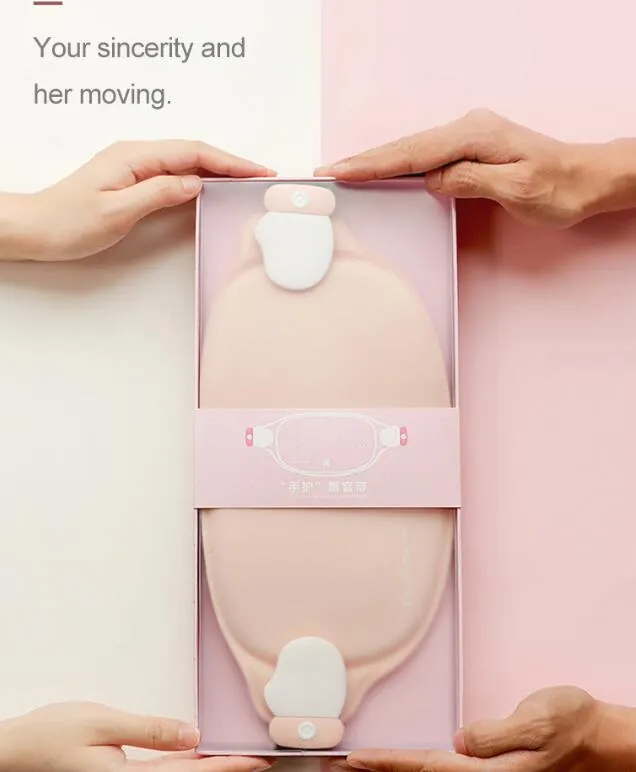 Rechargeable menstrual pain patch massage belt with three heat settings and slim design