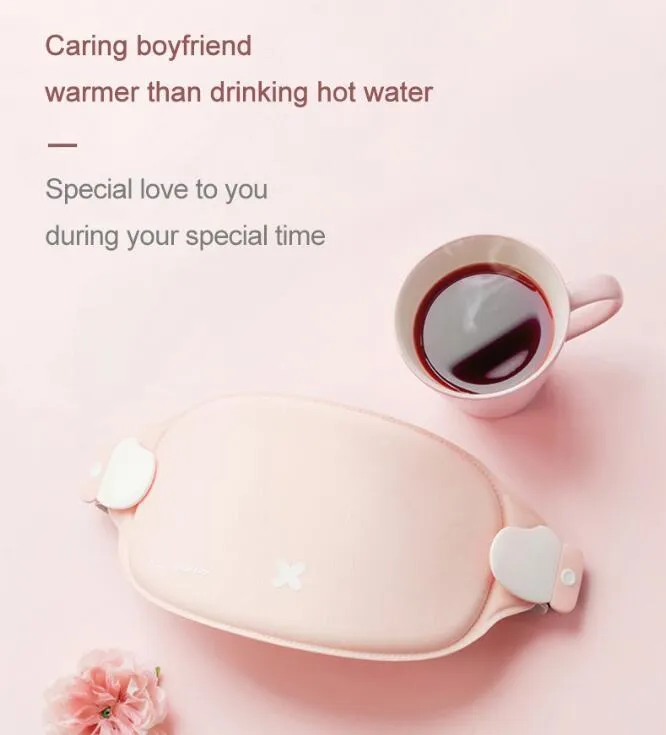 Rechargeable menstrual pain patch massage belt with three heat settings and slim design