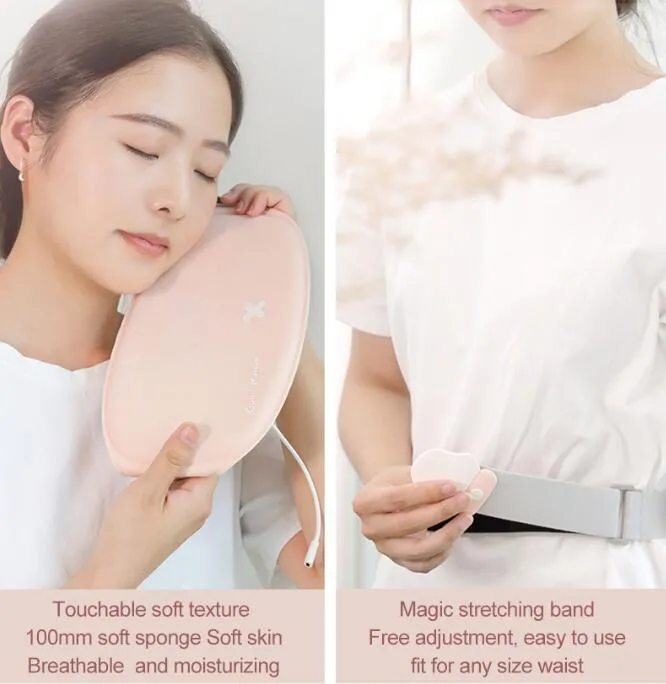 Rechargeable menstrual pain patch massage belt with three heat settings and slim design