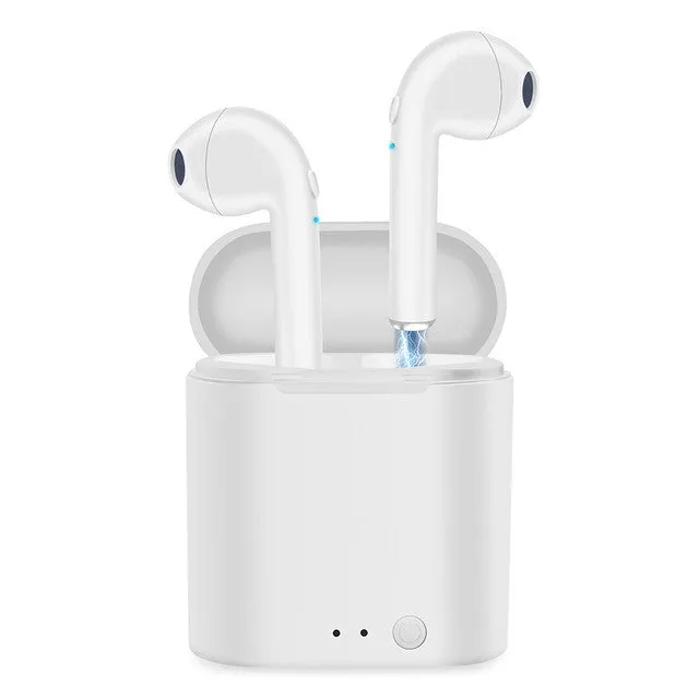 Universal black Bluetooth wireless headphones semi-in-ear gaming headset plastic construction plain design