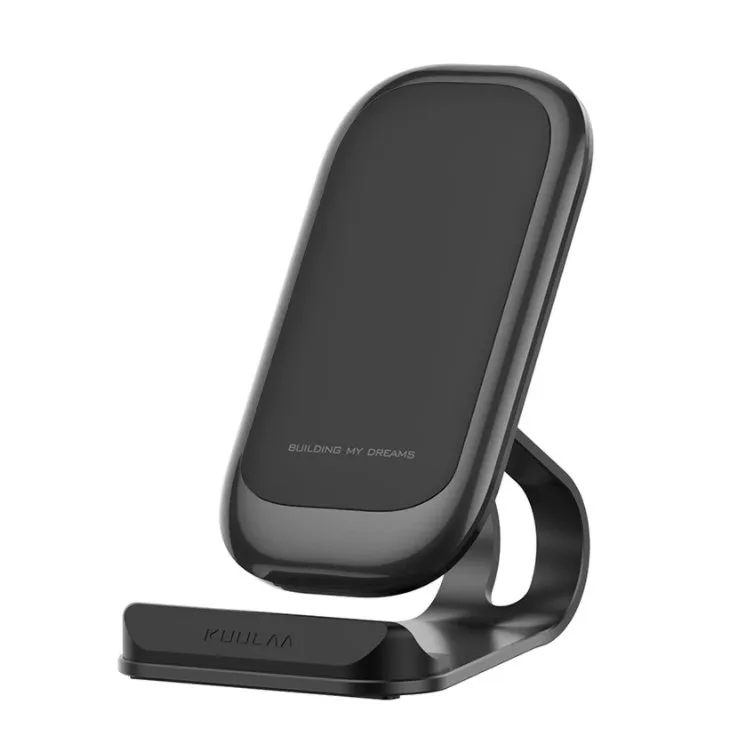 Wireless charger pad for mobile phones with LED indicator in black colour, Type-C interface