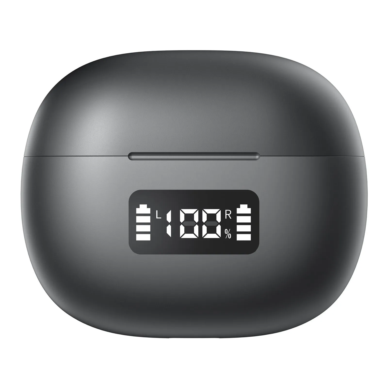 Plastic Bluetooth headset in-ear with digital display, ENC noise reduction, waterproof, black version