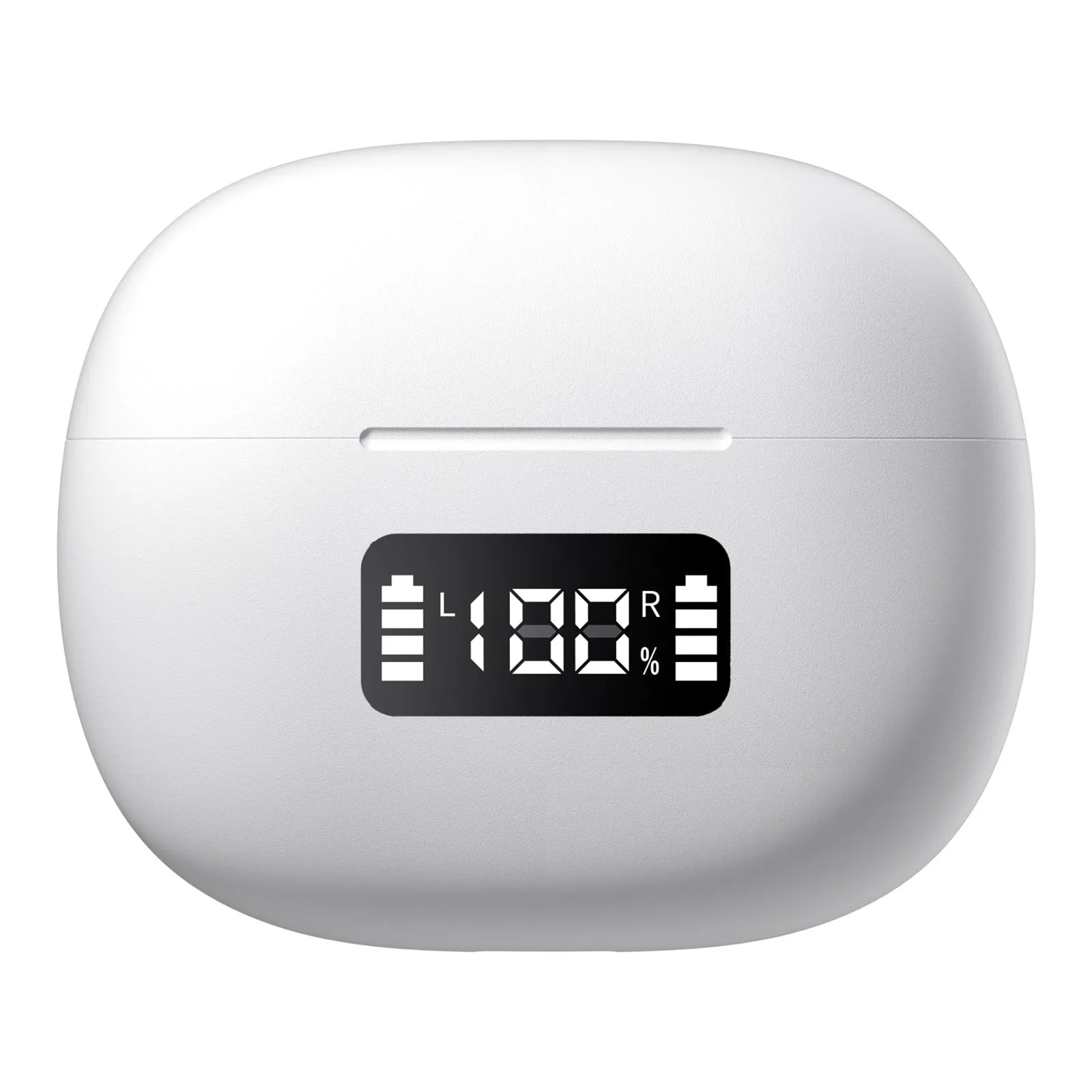 Plastic Bluetooth headset in-ear with digital display, ENC noise reduction, waterproof, black version