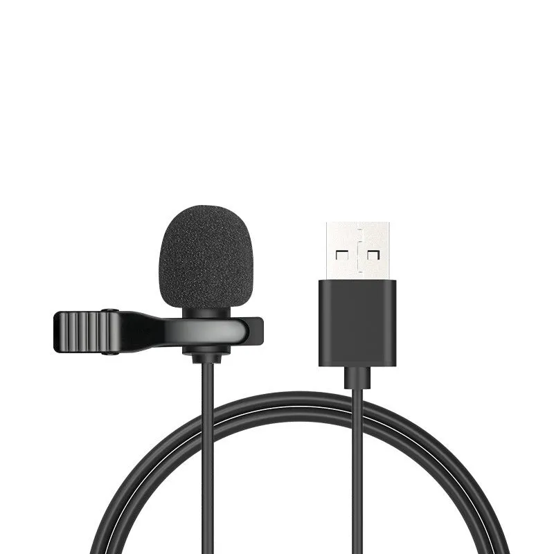 Apple-compatible lavalier clip microphone and wired in-ear earphones with 1.5m cable.