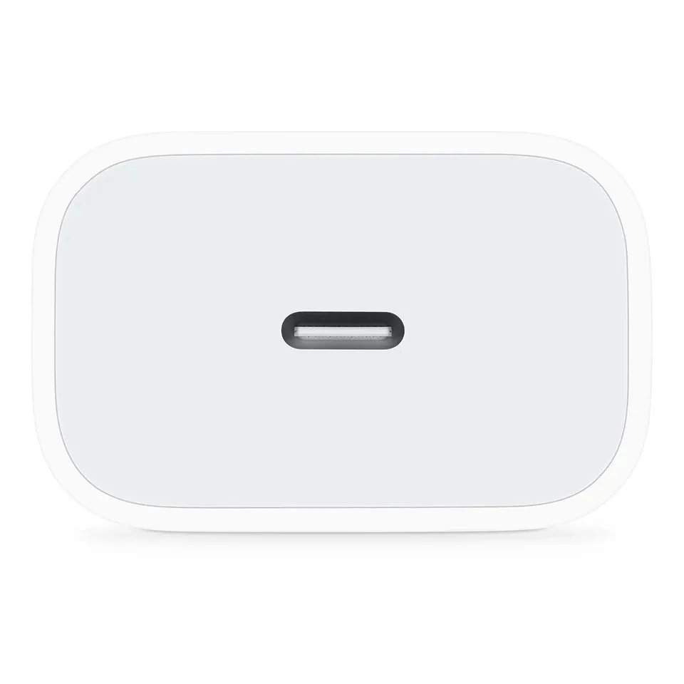 Original 20W USB-C EU travel charger with white casing and EU plug for fast charging