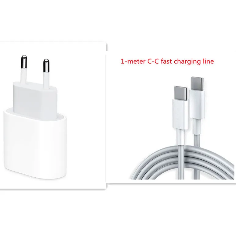 Original 20W USB-C EU travel charger with white casing and EU plug for fast charging