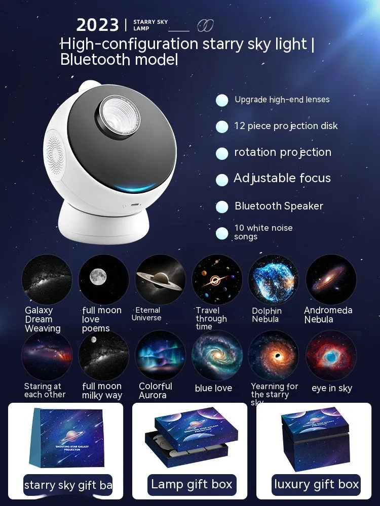 Star light projector creative galaxy ambience with Bluetooth and built-in battery